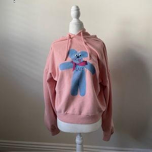 Lazy Oaf Pink Bear Hoodie MEDIUM